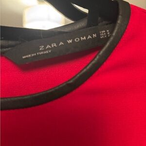 Zara Red Long Sleeve Top